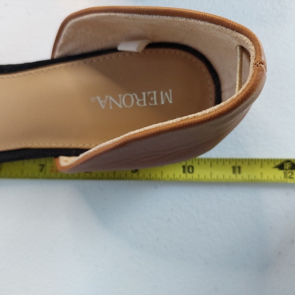 Merona Brand Woman's Shoe Flats US SZ 8.5  2-Tone Brown & Black Pointed Toe - Picture 12 of 12